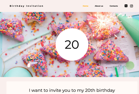 Entertainment/Birthday invitation